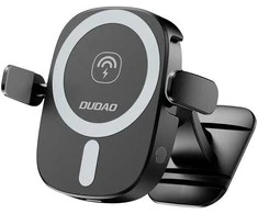 Dudao FW11 automobilinis telefono laikiklis su 15W indukciniu įkrovikliu oro grotelėms / cockpit – juodos spalvos