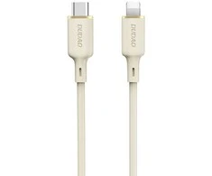 Dudao L7SCL USB-C – Lightning kabelis 30W 1m – beige