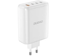 GaN Dudao A140EU USB-A / 3xUSB-C PD 140W įkroviklis - baltos spalvos