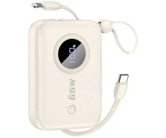 Dudao K14 10000mAh power bank su USB-C / Lightning kabeliais - gelsvas