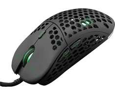 Itin lengva Žaidimų pelė eShark Naginata Black, 60g, Pixart PMW3389 jutiklis, su RGB pašvietimu