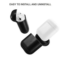 Evelatus Apple Airpods Leather apsauginis dėklas Juodas