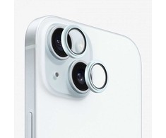 Evelatus iPhone 15 / 15 Plus Kameras Lēca Aizsargstikls Armor Mėlyna Metāla Rāmis