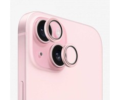 Evelatus iPhone 15 / 15 Plus Kamera Objektīva Aizsargs Armor Rožinė Metāla Rāmis