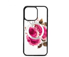 Evelatus Apple iPhone 15 Pro Max Odinis dėklas Zipper Design Flower Baltas