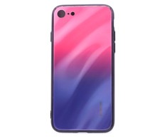 Evelatus Apple iPhone 7/8/SE2020/SE2022 Vanduo Ripple Gradient Color Anti-Explosion Tempered Glass Case Gradient Rožinė-Violetinė