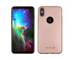 Dėklas Evelatus Apple iPhone X Carbon Rožinė