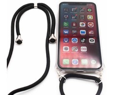 Dėklas Evelatus Apple iPhone X/XS Case with rope Juodas Transparent