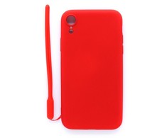 Evelatus Apple iPhone XR Soft Touch Silikoninis dėklas with Strap Raudona