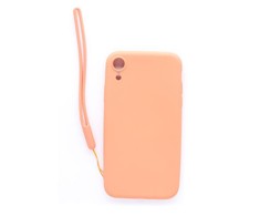 Evelatus Apple iPhone XR Soft Touch Silikoninis dėklas with Strap Rožinė