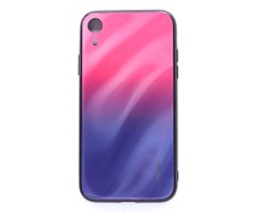Evelatus Apple iPhone XR Vanduo Ripple Gradient Color Anti-Explosion Tempered Glass Case Gradient Rožinė-Violetinė