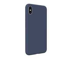 Evelatus Apple iPhone Xs Max Premium Soft Touch Silikoninis dėklas Midnight Mėlyna
