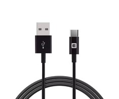 Evelatus TPC0 Izturīgs TPE USB uz USB-C (Type-C) Universāls Ātrs 3.1A Uzlādes kabelis 1m Melns