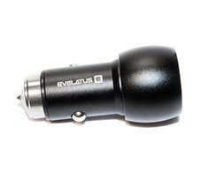 Evelatus - Car Charger EC7DC01 Juodas 3.1A 2USB port with stainless steel escape tool Juodas