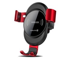 Evelatus - Gravity Car Holder with Wireless Charger WCH02 Raudona