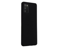 Evelatus Samsung Galaxy A02s Nano Silikoninis dėklas Soft Touch TPU Juodas