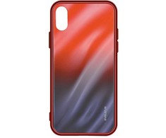 Evelatus Huawei P Smart 2019 Vanduo Ripple Full Color Electroplating Tempered Glass Gradient Raudona-Juodas