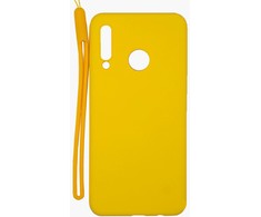 Evelatus Huawei P30 Lite Soft Touch Silikoninis dėklas with Strap Geltona