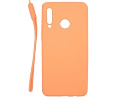 Evelatus Huawei P30 Lite Soft Touch Silikoninis dėklas with Strap Rožinė