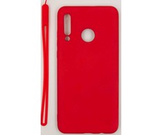 Evelatus Huawei P30 Lite Soft Touch Silikoninis dėklas with Strap Raudona