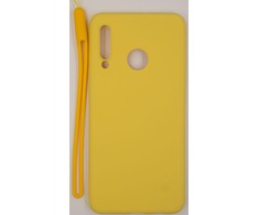 Evelatus Huawei P30 Lite Soft Touch Silikoninis dėklas with Strap Geltona