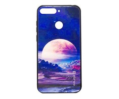 Dėklas Evelatus Huawei Y6 2018 Picture Glass Case Valley Moon