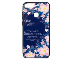 Dėklas Evelatus Huawei Y6 2018 Picture Glass Case Flower Power