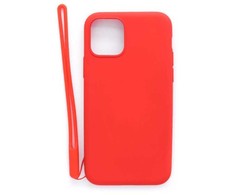 Evelatus Apple iPhone 11 Pro Soft Touch Silikoninis dėklas with Strap Raudona