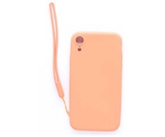 Evelatus Apple iPhone XR Soft Touch Silikoninis dėklas with Strap Rožinė