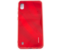 Evelatus Samsung Galaxy A10 Vanduo Ripple Full Color Electroplating Tempered Glass Case Raudona