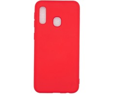 Evelatus Samsung A20E Nano Silikoninis dėklas Soft Touch TPU Raudona