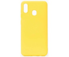 Evelatus Samsung Galaxy A20E Nano Silikoninis dėklas Soft Touch TPU Geltona