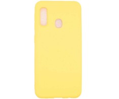 Evelatus Samsung A20e Soft Touch Silikoninis dėklas with Strap Geltona