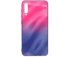 Evelatus Samsung A50 Vanduo Ripple Gradient Color Anti-Explosion Tempered Glass Case Gradient Rožinė-Violetinė