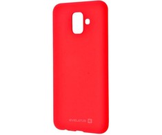 Evelatus Samsung A6 2018 Nano Silikoninis dėklas Soft Touch TPU Raudona