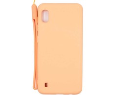 Evelatus Samsung Galaxy A10 Soft Touch Silikoninis dėklas with Strap Rožinė