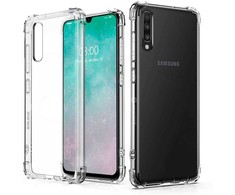 Evelatus Samsung Galaxy A70 Military Shockproof Silikoninis dėklas TPU Transparent