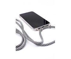 Dėklas Evelatus Samsung S10 Case with rope Juodas Stripes Transparent