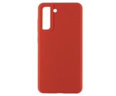 Evelatus Samsung Galaxy S21 FE Premium Soft Touch Silikoninis dėklas Chinese red