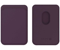 Dėklas Evelatus Universal iPhone Genuine leather wallet with MagSafe Dark Žalias