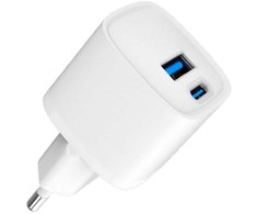 Evelatus Premium 35W Dual-Port USB-C + USB-A ātrā lādētājs Balts