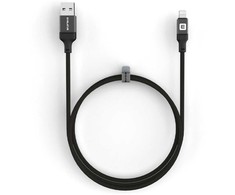Evelatus MFI Sertificēts USB-A uz Lightning Kabelis 1.2M 3.2A Alumīnija Pīšana Melns