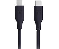 Evelatus Ultra-Mīksts Silikona USB-C uz USB-C Kabelis 1.2M 60W Ātrā Uzlāde Melns