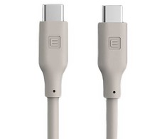 Evelatus Ultra-Mīksta Silikona USB-C uz USB-C Kabelis 1.2M 60W Ātrā Uzlāde Balts