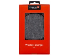 Evelatus EWC04 Audums 15W bezvadu uzlādes padeve Smartfona pulkstenim austiņām USB-C melna pelēka