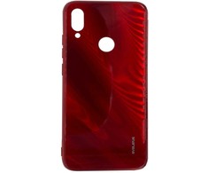 Evelatus Xiaomi Note 7 Vanduo Ripple Full Color Electroplating Tempered Glass Case Raudona
