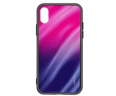 Evelatus Xiaomi Redmi Note 8 / Redmi Note 8 2021 Vanduo Ripple Gradient Color Anti-Explosion Tempered Glass Case Gradient Rožinė-Violetinė