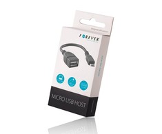 Forever adapter USB - microUSB juodos spalvos