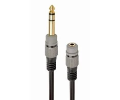 GEMBIRD A-63M35F-0.2M 6.35mm to 3.5mm audio adapter 0.2m juodas