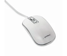 Otinė pelė GEMBIRD MUSW-4B-06-WS/Wired optical mouse, USB, white/silver